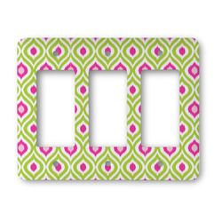 Ogee Ikat Rocker Style Light Switch Cover - Three Switch