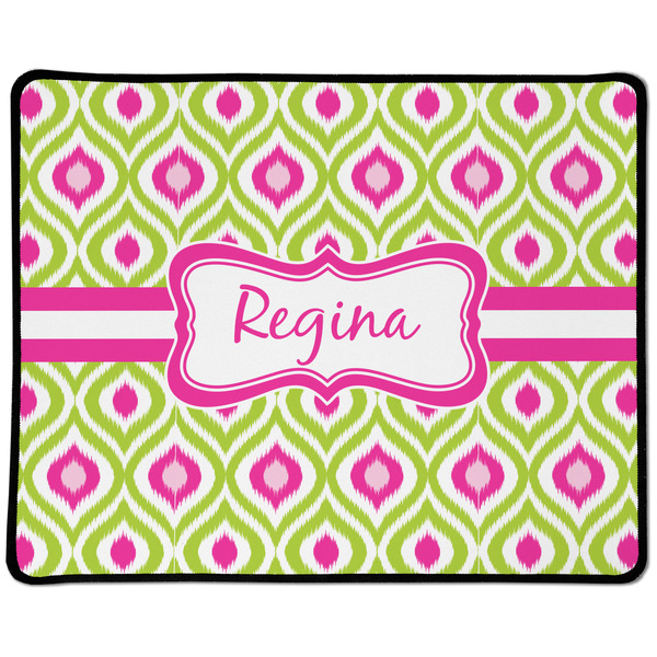 Custom Ogee Ikat Large Gaming Mouse Pad - 12.5" x 10" (Personalized)