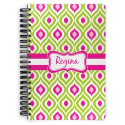 Ogee Ikat Spiral Notebook - 7x10 w/ Name or Text