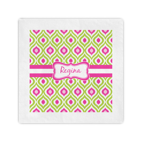 Custom Ogee Ikat Standard Cocktail Napkins (Personalized)