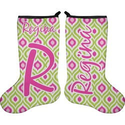 Ogee Ikat Holiday Stocking - Double-Sided - Neoprene (Personalized)