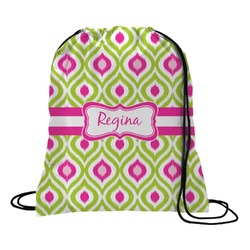 Ogee Ikat Drawstring Backpack - Large (Personalized)