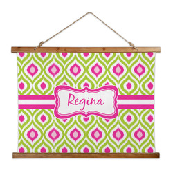 Ogee Ikat Wall Hanging Tapestry - Wide (Personalized)