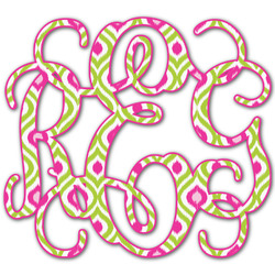 Ogee Ikat Monogram Decal - Medium (Personalized)