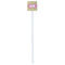 Ogee Ikat White Plastic Stir Stick - Double Sided - Square - Single Stick