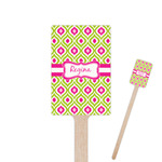 Ogee Ikat 6.25" Rectangle Wooden Stir Sticks - Double Sided (Personalized)