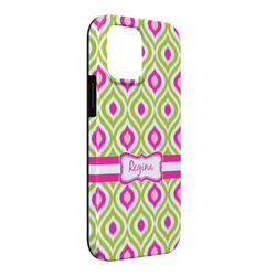 Ogee Ikat iPhone Case - Rubber Lined - iPhone 13 Pro Max (Personalized)