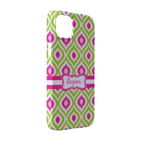 Custom Ogee Ikat iPhone Case - Plastic - iPhone 14 (Personalized)