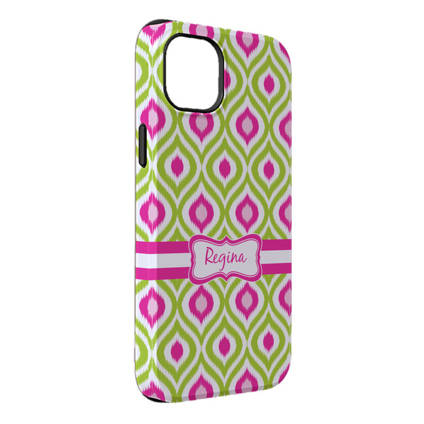 Custom Ogee Ikat iPhone Case - Rubber Lined - iPhone 14 Pro Max (Personalized)