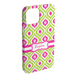 Ogee Ikat iPhone Case - Plastic - iPhone 15 Plus (Personalized)