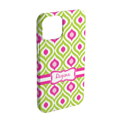 Ogee Ikat iPhone Case - Plastic - iPhone 15 Pro (Personalized)