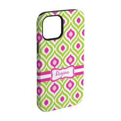 Ogee Ikat iPhone Case - Rubber Lined - iPhone 15 Pro (Personalized)