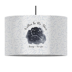 Zodiac Constellations 12" Drum Pendant Lamp - Fabric (Personalized)