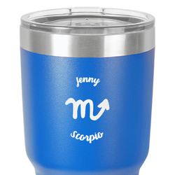 Zodiac Constellations 30 oz Stainless Steel Tumbler - Royal Blue - Double-Sided (Personalized)