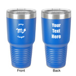 Zodiac Constellations 30 oz Stainless Steel Tumbler - Royal Blue - Double-Sided (Personalized)