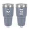 Zodiac Constellations 30 oz Stainless Steel Ringneck Tumbler - Grey - Double Sided - Front & Back