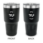 Zodiac Constellations 30 oz Stainless Steel Tumbler - Black - Double Sided (Personalized)