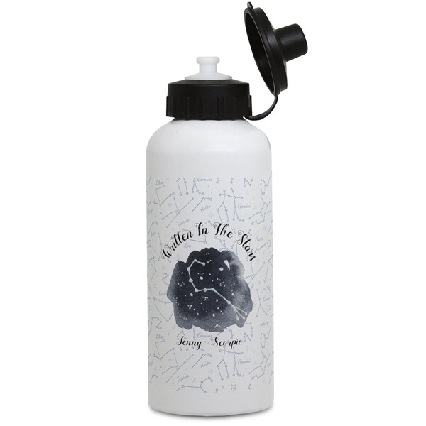 Custom Zodiac Constellations Water Bottles - Aluminum - 20 oz - White (Personalized)