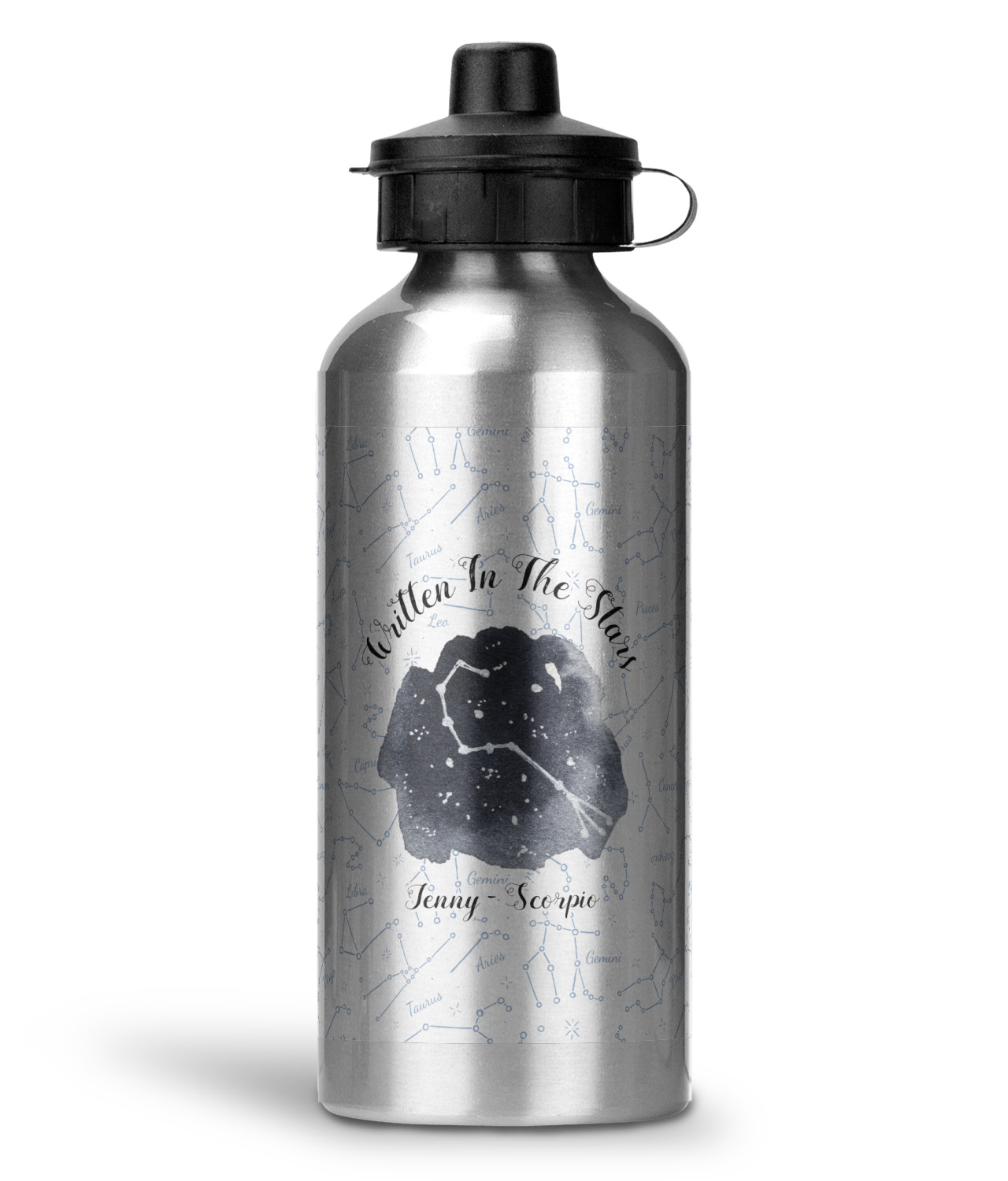 Zodiac Constellations Water Bottle - Aluminum - 20 Oz (personalized 