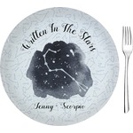 Zodiac Constellations Glass Appetizer / Dessert Plate 8" (Personalized)