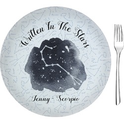 Zodiac Constellations Glass Appetizer / Dessert Plate 8" (Personalized)