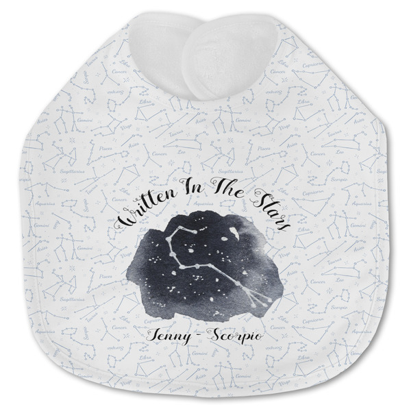 Custom Zodiac Constellations Jersey Knit Baby Bib w/ Name or Text