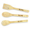 Zodiac Constellations Bamboo Cooking Utensils Set - Double Sided - FRONT