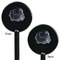 Zodiac Constellations Black Plastic 5.5" Stir Stick - Double Sided - Round - Front & Back