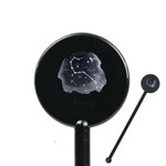 Zodiac Constellations 5.5" Round Plastic Stir Sticks - Black - Double Sided (Personalized)