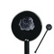 Zodiac Constellations Black Plastic 5.5" Stir Stick - Round - Closeup