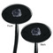 Zodiac Constellations Black Plastic 7" Stir Stick - Double Sided - Oval - Front & Back