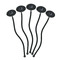 Zodiac Constellations Black Plastic 7" Stir Stick - Oval - Fan