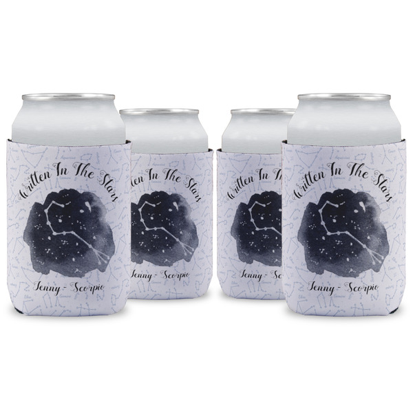 Custom Zodiac Constellations Can Cooler (12 oz) - Set of 4 w/ Name or Text