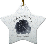 Zodiac Constellations Star Ceramic Ornament w/ Name or Text