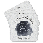 Zodiac Constellations Cork Coaster - Set of 4 w/ Name or Text