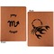 Zodiac Constellations Cognac Leatherette Portfolios with Notepad - Large - Double Sided - Apvl