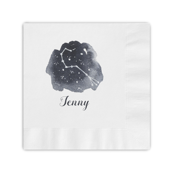 Custom Zodiac Constellations Coined Cocktail Napkins (Personalized)