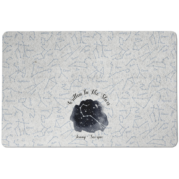 Custom Zodiac Constellations Dog Food Mat w/ Name or Text