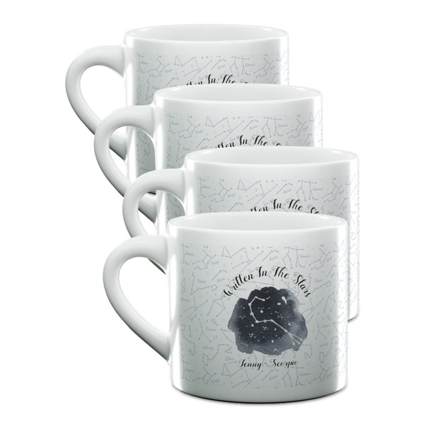 Custom Zodiac Constellations Double Shot Espresso Cups - Set of 4 (Personalized)