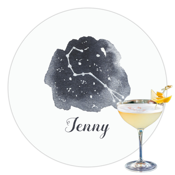 Custom Zodiac Constellations Printed Drink Topper - 3.5" (Personalized)