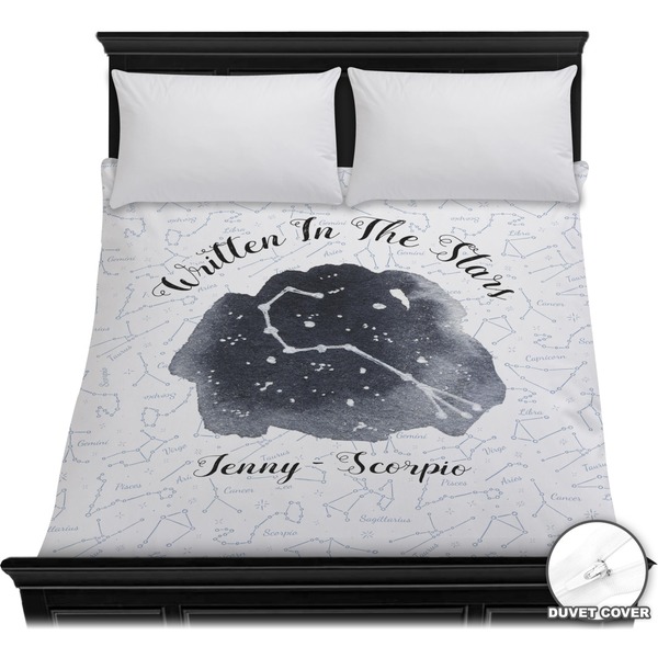 Custom Zodiac Constellations Duvet Cover - Full / Queen (Personalized)