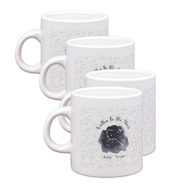 Custom Zodiac Constellations Single Shot Espresso Cups - Set of 4 (Personalized)