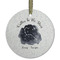 Zodiac Constellations Frosted Glass Ornament - Round