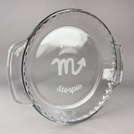 Zodiac Constellations Glass Pie Dish - 9.5in Round (Personalized)