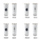 Zodiac Constellations Glass Shot Glass - 2 oz - Set of 4 - APPROVAL