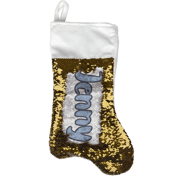 Custom Zodiac Constellations Reversible Sequin Stocking - Gold (Personalized)