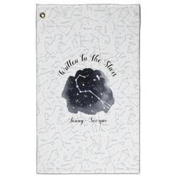 Zodiac Constellations Golf Towel - Poly-Cotton Blend - Large w/ Name or Text