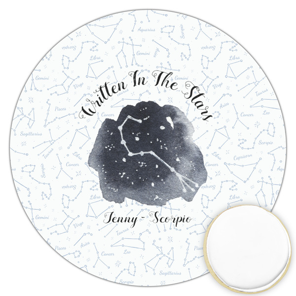 Custom Zodiac Constellations Printed Cookie Topper - 3.25" (Personalized)