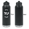 Zodiac Constellations Laser Engraved Water Bottles - Front Engraving - Front & Back View