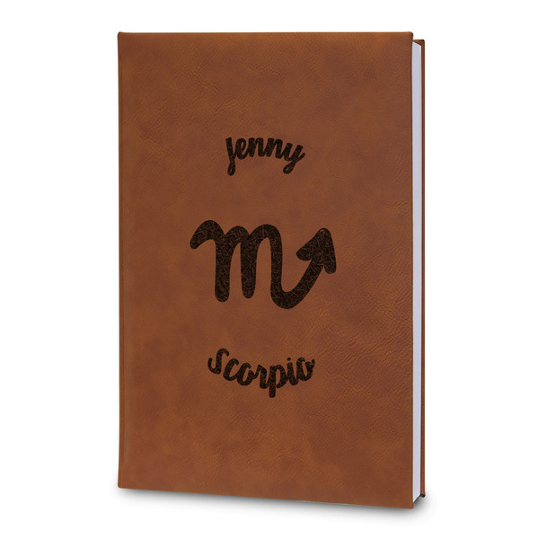 Custom Zodiac Constellations Leatherette Journal - Large - Double Sided (Personalized)